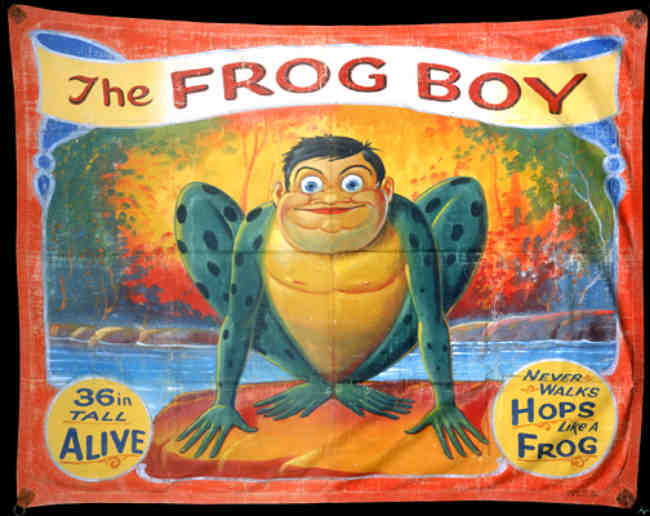 half human half frog anecephalic baby